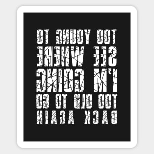 John Prine Lyrics Rocky Mountain Time Too Young Mirror Image Sticker